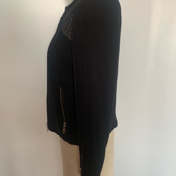 The Kooples black zip up jacket size 4 - Picture 4 of 9